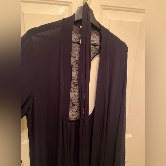 Savage Fenty Woman Robe Black Long Lace Size M/L - Picture 4 of 10